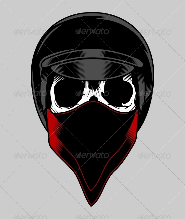 Biker Skull by twicolabs | GraphicRiver